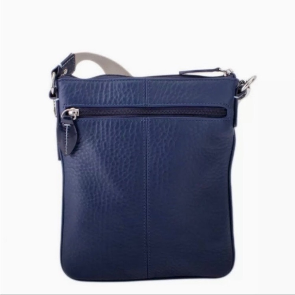COACH 42206 PENELOPE NAVY PEBBLED LEATHER CROSSBODY - Picture 6 of 11